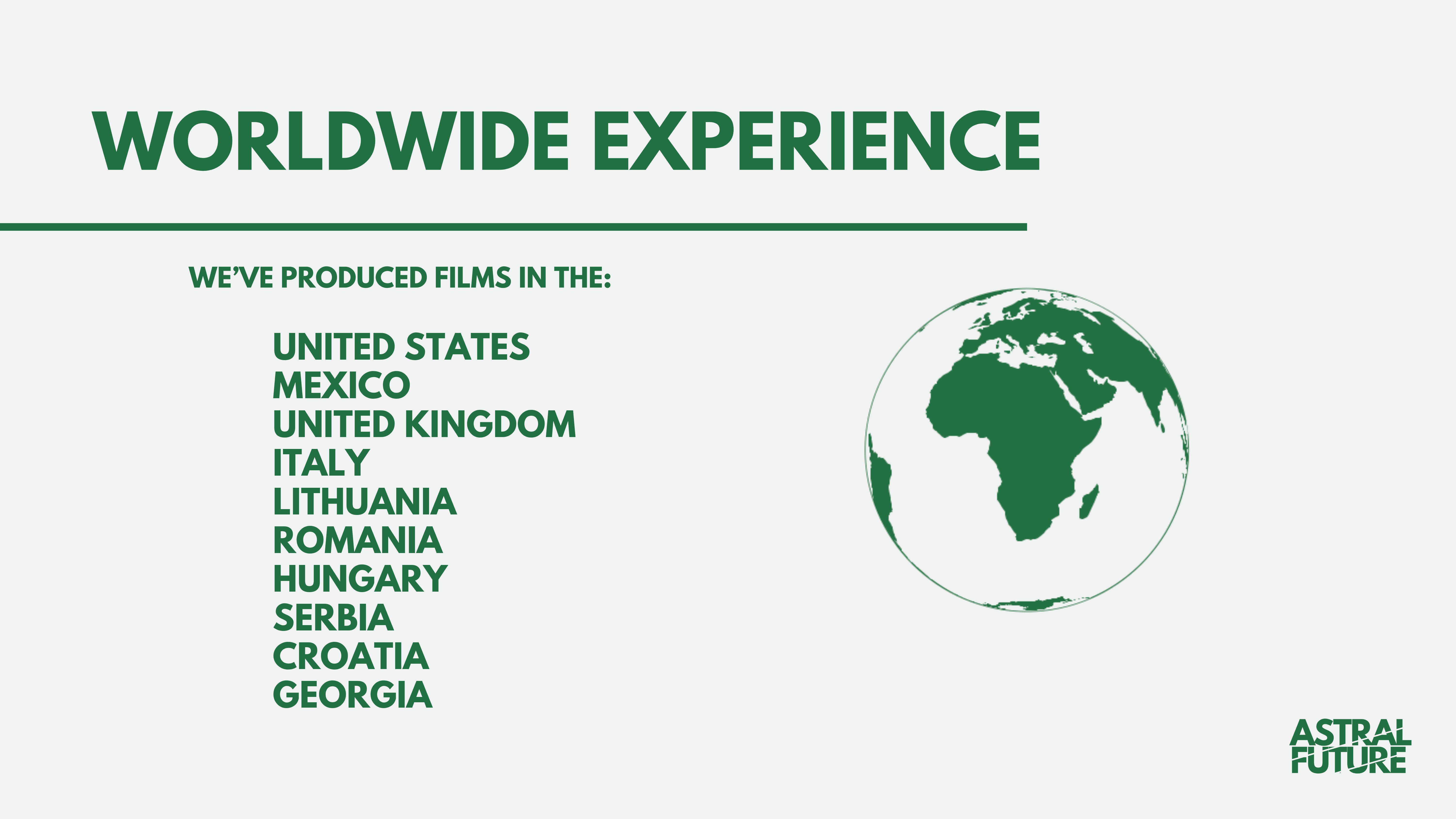 Worldwide Experience